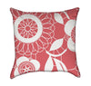 Abstract Hot Pink and White Floral Throw Pillow