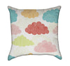 Colorful Little Rain Clouds Throw Pillow