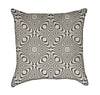 Abstract Beige and Black Ethnic Op Art Throw Pillow