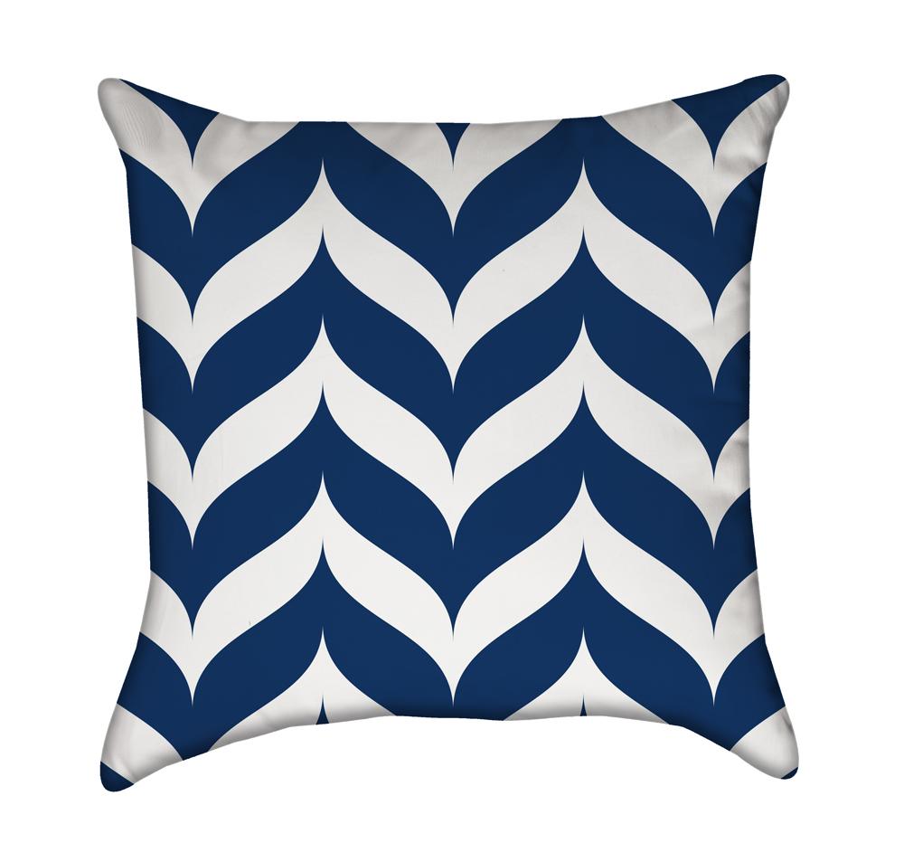 Dripping Navy Blue and White Chevron Stripes
