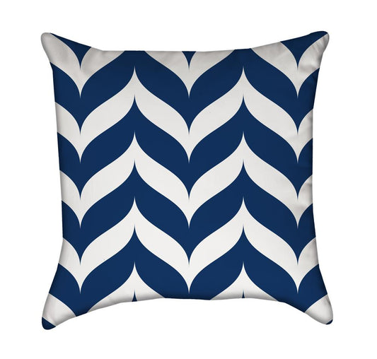 Dripping Navy Blue and White Chevron Stripes