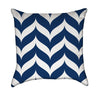 Dripping Navy Blue and White Chevron Stripes