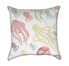 Colorful Jelly Fish Nautical Throw Pillow