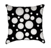 Black and White Bubble Dots Throw Pillow