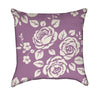 Roses White Roses Over Lavender Plum Floral Throw Pillow