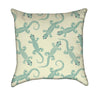 Lizzard Party Abstract Reptile Throw Pillow