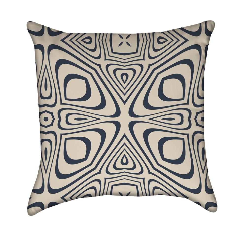 Pyramid Head Dizzy Op Art Throw Pillow Close Up Back View