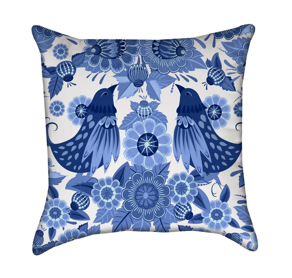 Fine English China Partrige BirdsThrow Pillow