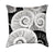 Black and White Asian Nautilius Shells Nautical Throw Pillow