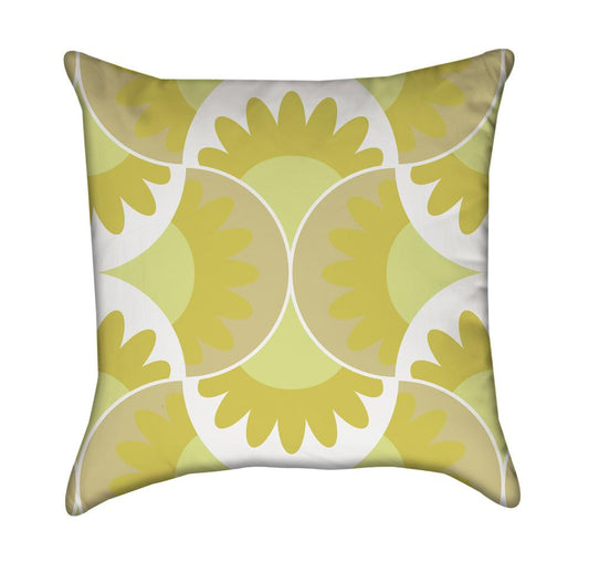 Yello Retro Scalop Shells Modern Abstract Throw Pillow
