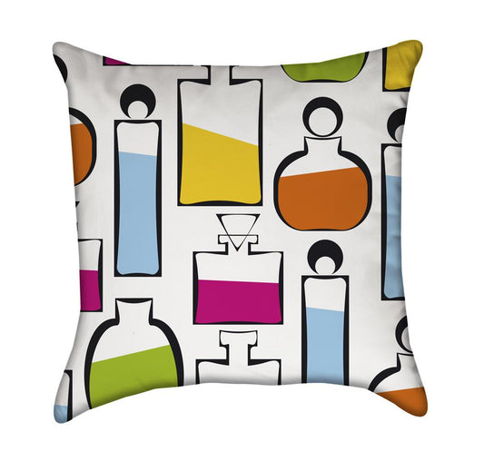Modern Abstract Fashion Bottles Beauty Throw Pillow