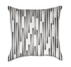 Abstract Dripping Stripes Black and White Throw Pillow