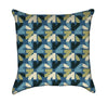 Green and Blue Geometric Pattern Throw Pillow
