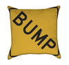 Bump Yellow Traffic Sign Throw Pillow