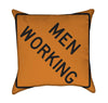 Men Working Road Work Orange Construction Throw Pillow
