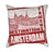 Red Amsterdam Stamp Travel Throw Pillow