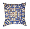 Fine China Blue and Yellow Kitchen Tile Throw Pillow