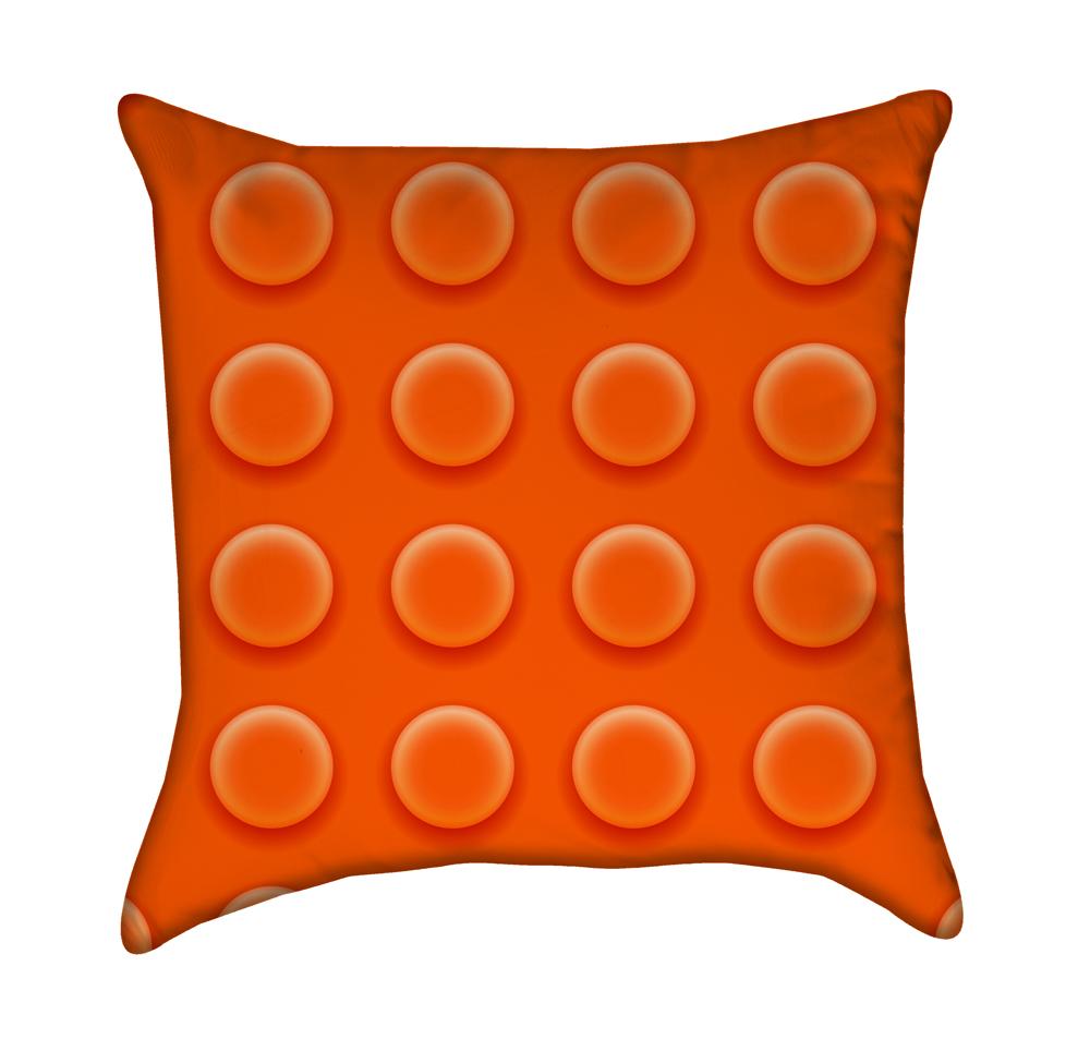 Red Childrens Construction Blocks Throw Pillow