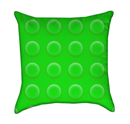 Green Childrens Construction Blocks Throw Pillow