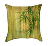 Zen Lotus Bamboo Leaves Throw Pillow