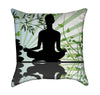 Moss Green and Tourquoise Yoga Zen Abstract Throw Pillow