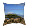 Elephand Herd Below Mount Kilimanjaro Safari Throw Pillow