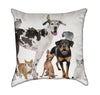 Group of Pets Veterinary Friends Animal Throw Pillow