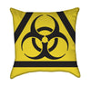 Orange Nuclear Radioactive Chemical Symbol Sign Throw Pillow