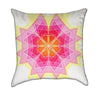 Pink and Yellow Mandala Throw Pillow