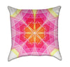 Pink and Yellow Mandala Throw Pillow V.2