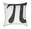 Black and White Pi Nerdy Mathmatical Throw Pillow