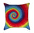 Rainbow Hippie Tie-Dye Swirl Throw Pillow