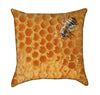 Honey Comb Honey Bee Yellow Throw Pillow