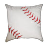 Red Baseball Corner Seams Throw Pillow