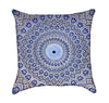 Blue Arabic Mosaic Mandalla Throw Pillow