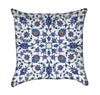 Blue Turkish Floral Flourish Throw Pillow