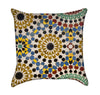 Colorful Yellow Moccan Mosaic Throw Pillow